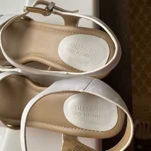 White Kenneth Cole wedges